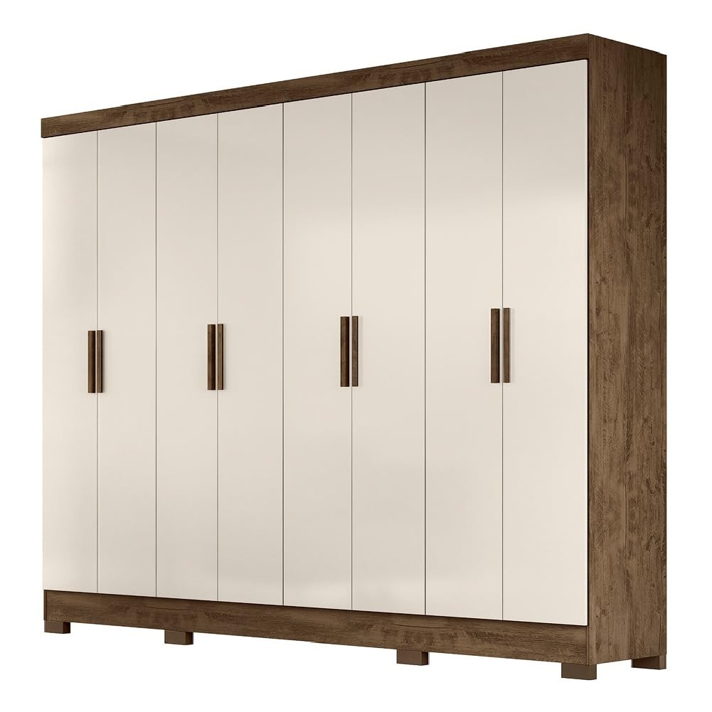 Guarda-Roupas Casal 8 Portas Diplomata Castanho/Baunilha - Organização e Estilo para seu Quarto