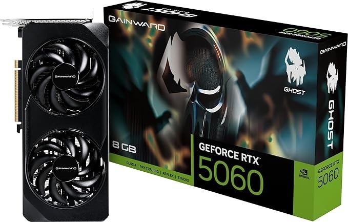 GAINWARD Placa gráfica RTX 5060 Ghost 8GB GDDR7 128bit 3-DP HDMI NE75060019P1-GB2063B VD9198