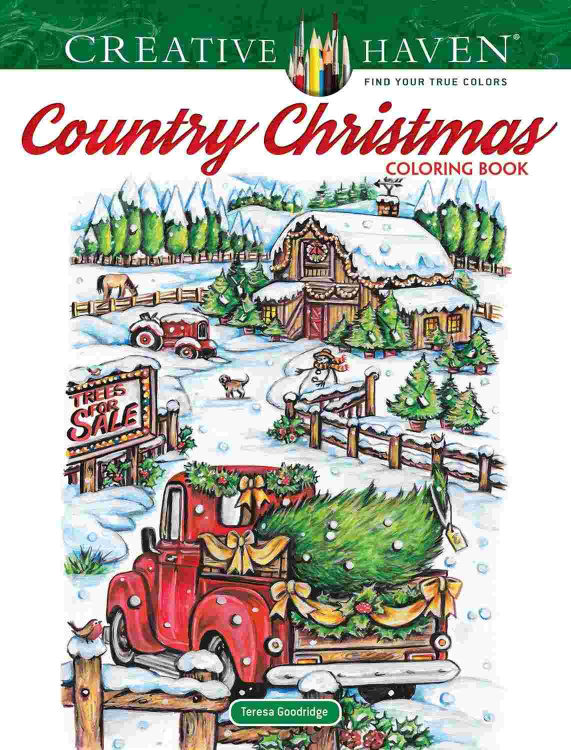 Creative Haven Country Christmas: Livro de Colorir Adulto para um Natal Rústico e Relaxante