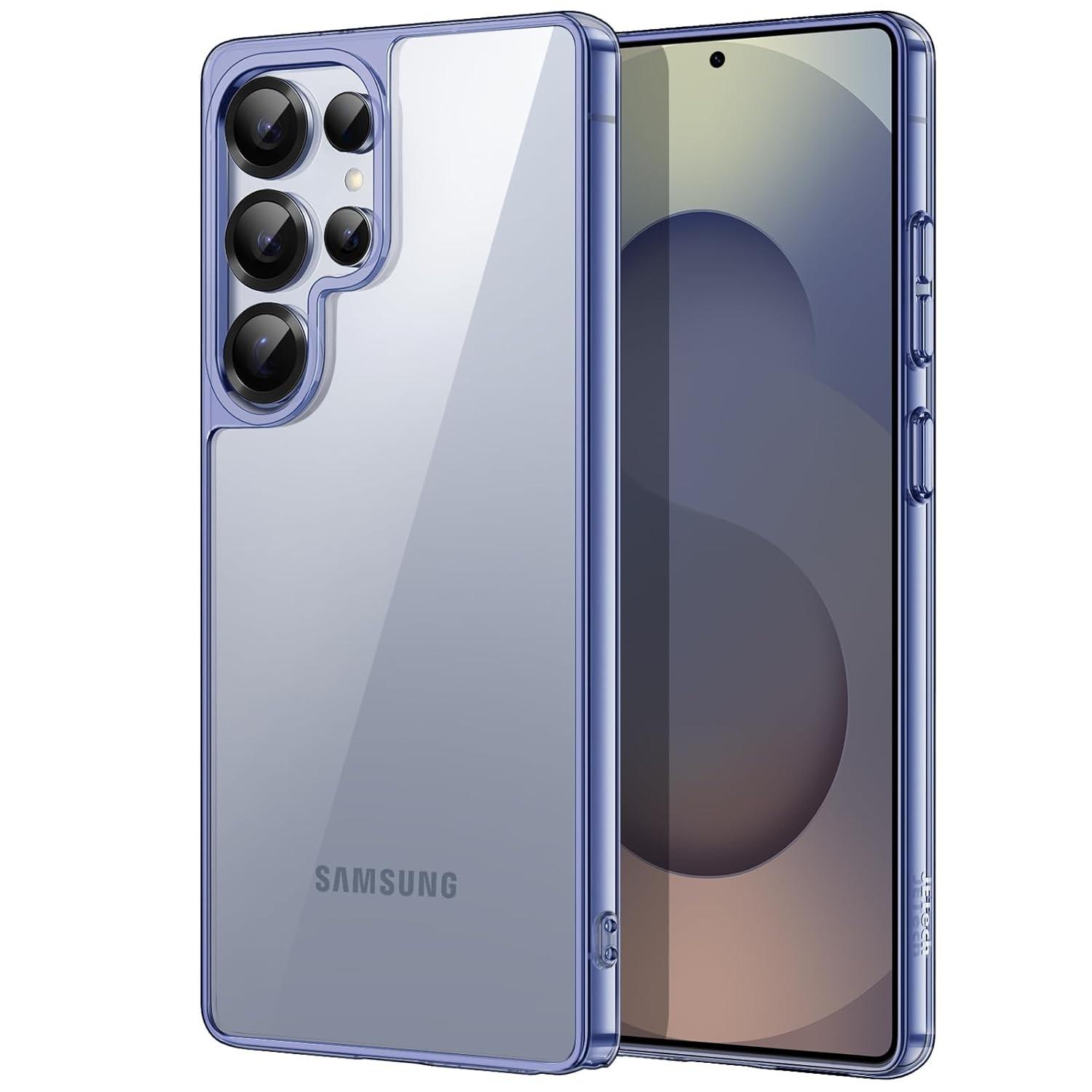 JETech Capa para Samsung Galaxy S25+ Plus 5G: Proteção Transparente Anti-Amarelamento e Anti-Choque (Titânio Azul)