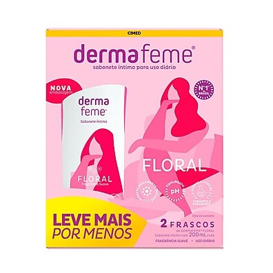 Sabonete Íntimo Dermafeme Floral 2X200ml: Conforto e Segurança para o Dia a Dia