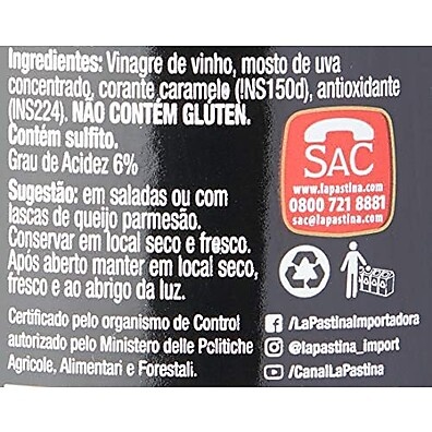 Aceto Balsâmico Modena La Pastina: Sabor Intenso 500ml