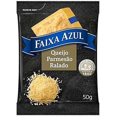 Parmesão Ralado Faixa Azul 50g: Sabor Autêntico