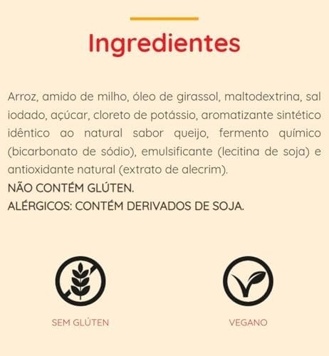 Rice Cracker Natural Life - Sabor Queijo - Sem Glúten - Vegano - 84g