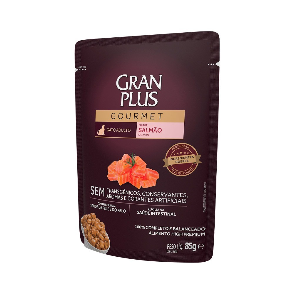 Sachê Gran Plus Gato Salmão: 36 Unidades de Sabor!