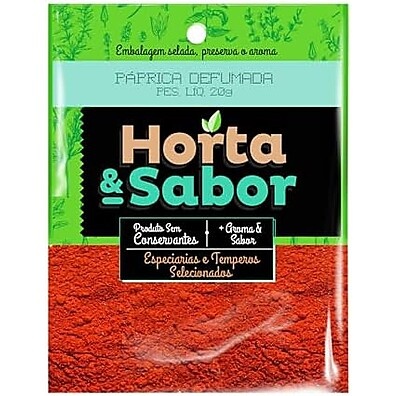 Páprica Defumada Horta e Sabor: Toque Especial 20g