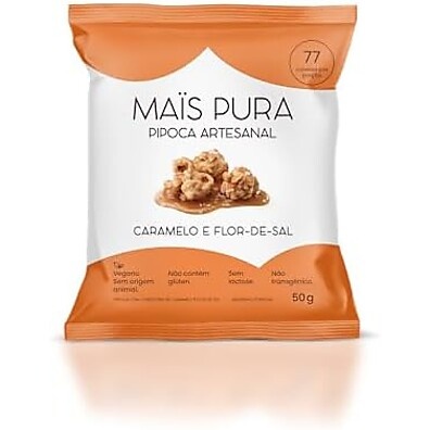 Pipoca Caramelo Flor de Sal 50g: Sabor Pura Delícia