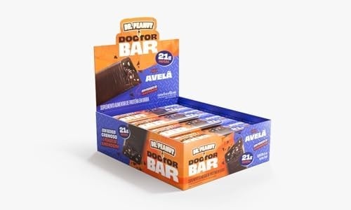 Doctor Peanut Display Barra de Proteína Doctor Bar Sabor Avelã 62g - 8 un - 21g Proteína