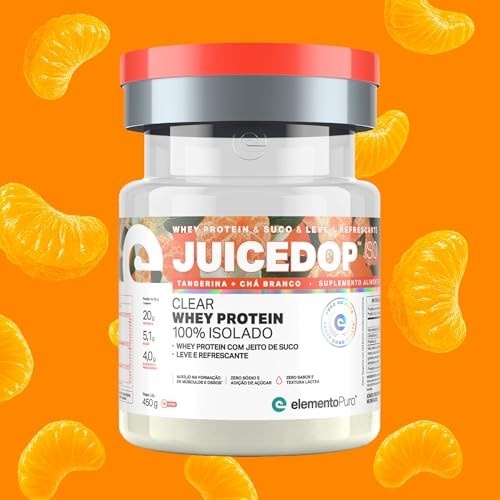 Suplemento Em Pó Juicedop Clear Whey Protein Proteína Isolada Sabor Tangerina Com Chá Branco 450g elementoPuro