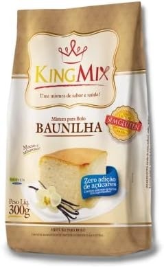 King Mix Mistura Em Pó Para Bolo Sabor Baunilha Zero Açucar