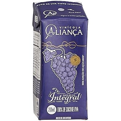 Suco de Uva Tinto Integral Aliança 200ml: Puro Sabor