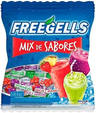Bala Freegells Mix de Sabores 584g - Riclan