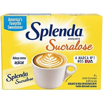 Splenda Pó Sucralose: Adoçante 40g (50 Sachês)