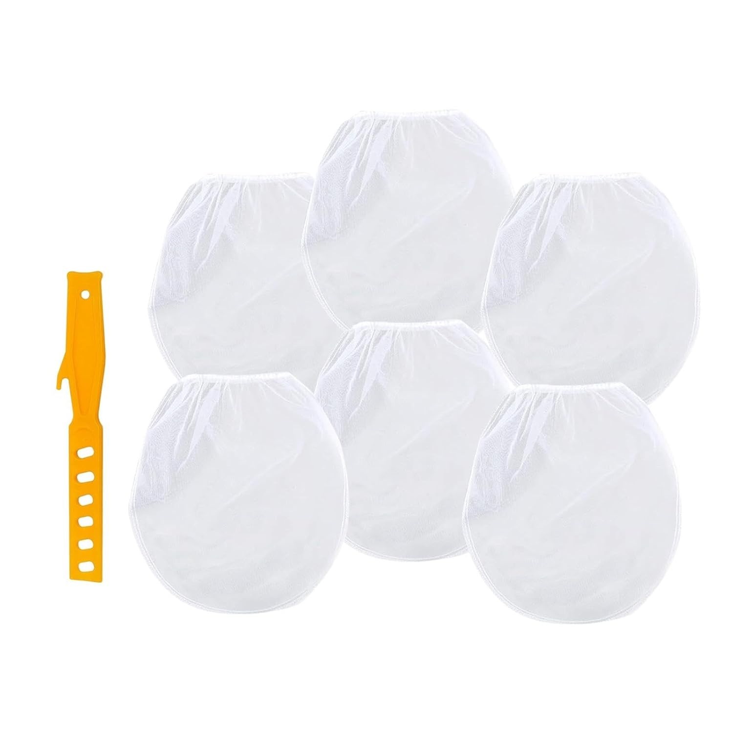 6 Sacos de Filtro de Tinta com Malha Fina - Filtros para 5 Galões com Haste de Agitação Inclusa