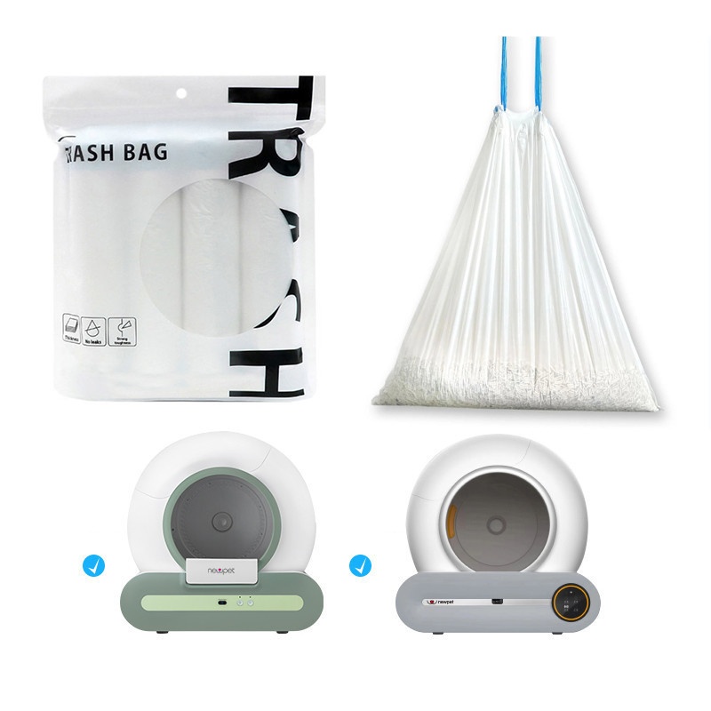 Sacos de Lixo Espessados para Gatos – 4 Rolos para Caixa de Areia Automática