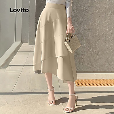 Saia Lovito Cáqui: Elegância Casual