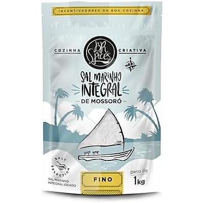 Sal Marinho Fino Br Spices 1kg: Puro Sabor Natural