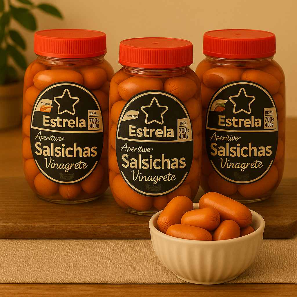 Salsicha Vinagrete em Conserva: Kit 3 Potes com Validade Longa