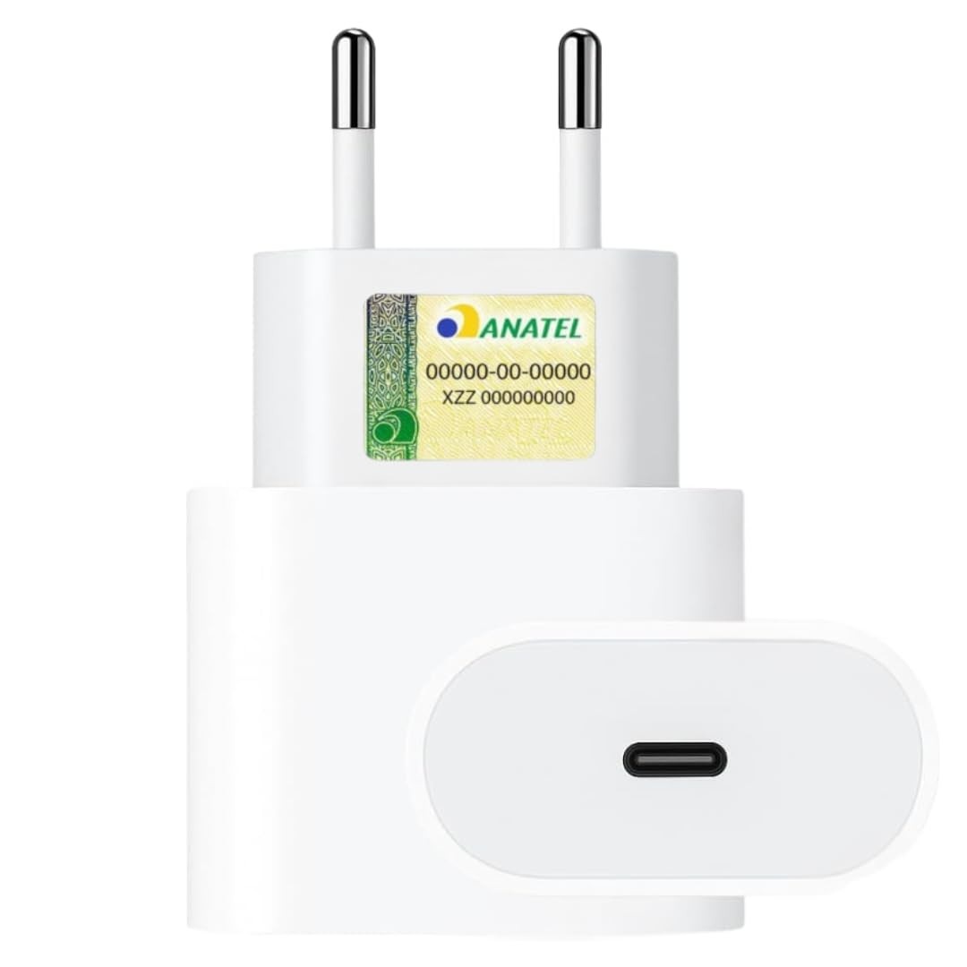 Carregador USB-C 20W INOVA® Premium: Turbo Rápido Power Delivery para iPhone, Samsung e mais!