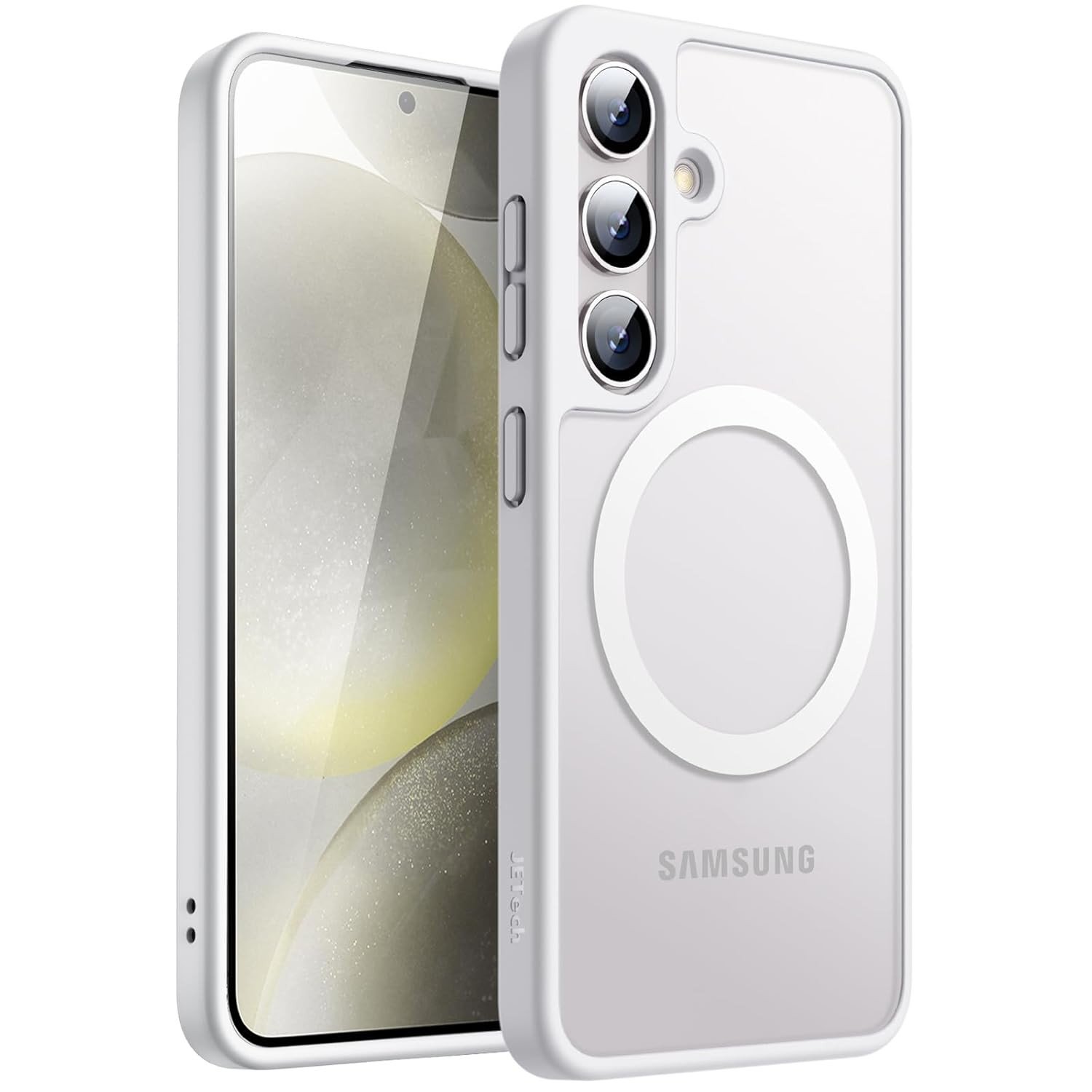JETech Capa Magnética para Samsung Galaxy S24+ / S24 Plus 5G: Proteção Fosca Translúcida e Compatível com MagSafe