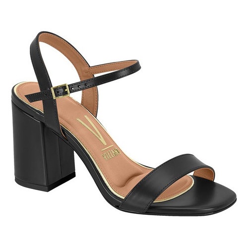 Sandália Vizzano Salto Grosso 9cm: Elegância e Conforto