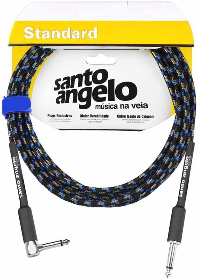 Cabo Santo Angelo Textil P10/P10 L 3,05m: Conexão Impecável para Seus Instrumentos
