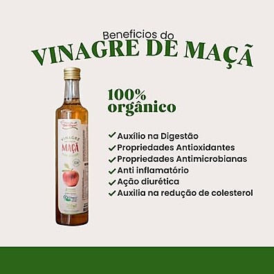 Vinagre Orgânico de Maçã 500ml - São Roque