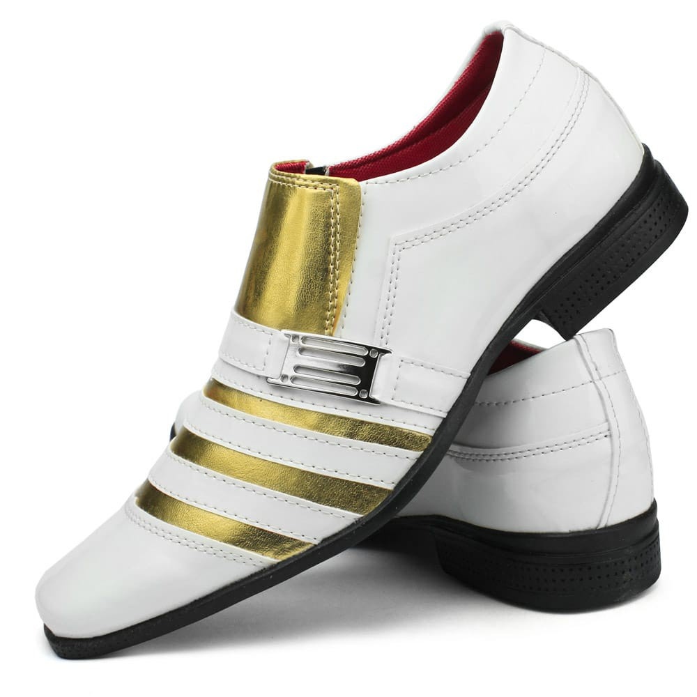 Sapato Social Branco Dourado: Estilo e Conforto