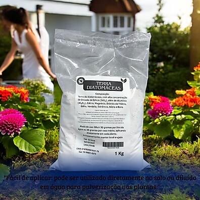 Terra de Diatomáceas: 1kg para Plantas Saudáveis