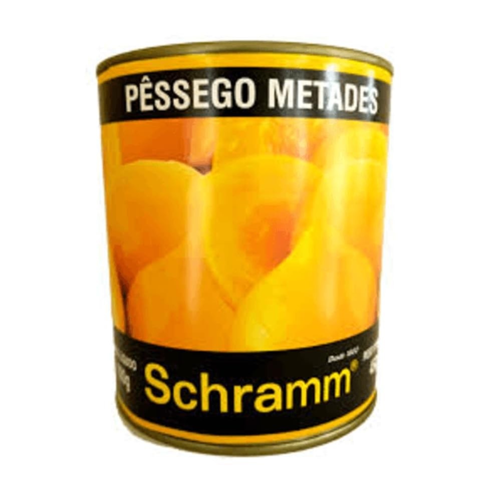 Pêssego em Calda Schramm Metades 450g Drenado | Conserva em Lata Premium