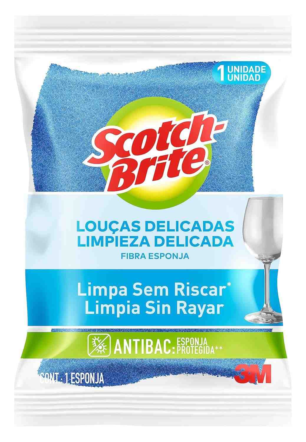 Scotch-Brite Esponja Não Risca Azul - Limpeza Segura e Eficiente para Superfícies Delicadas