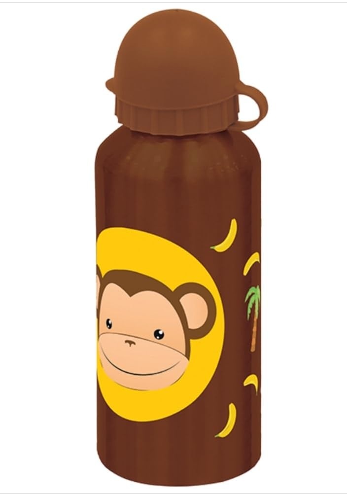 Garrafa Inox Infantil Meus Melhores Amigos 400ml - Macaquinho Marrom | Segura, Durável e Estilosa