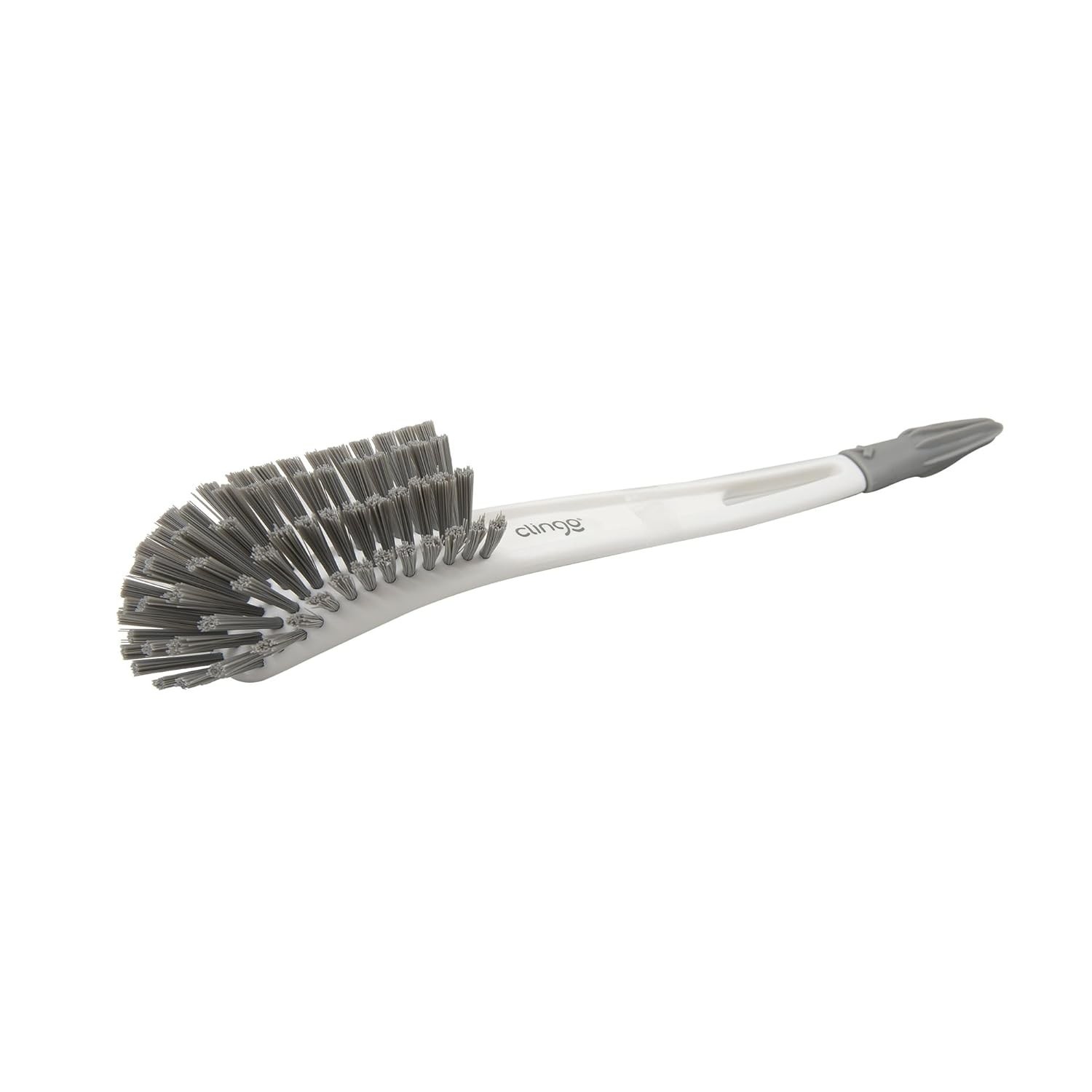 Escova de Mamadeira Premium Cinza e Branco Clingo - Limpeza Profunda e Segura