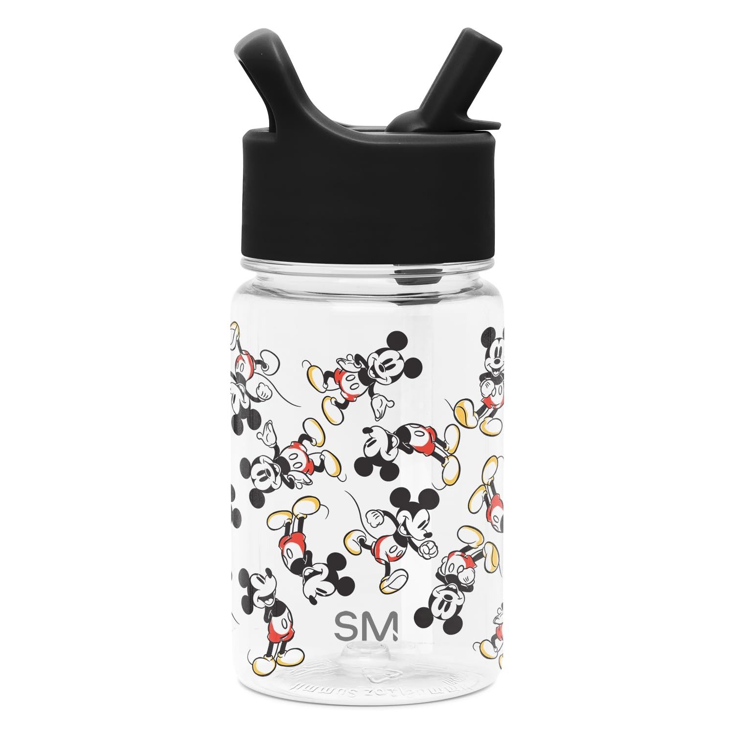 Garrafa Infantil Disney Mickey Mouse Retro com Canudo - Segura, Leve e à Prova de Vazamento