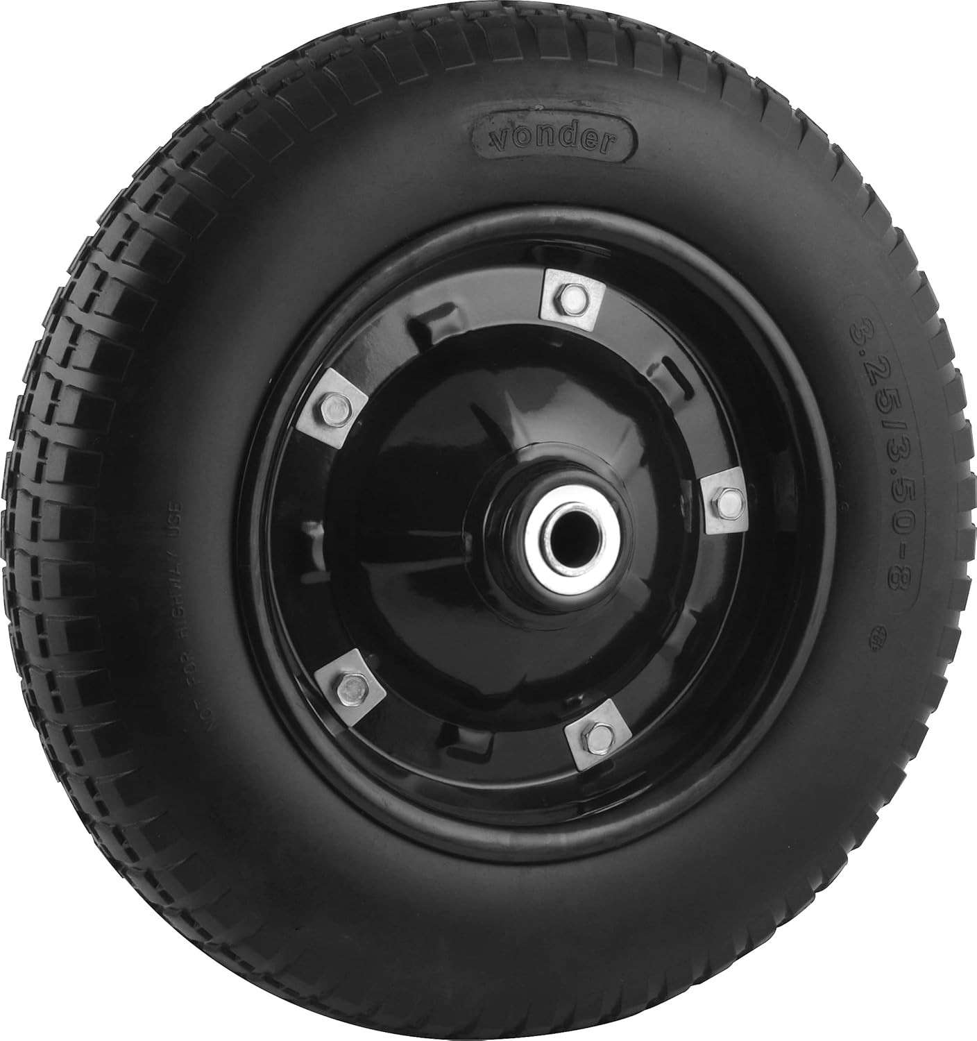 Roda Completa Vonder com Pneu Maciço 365mm - Durabilidade e Segurança para Carrinhos