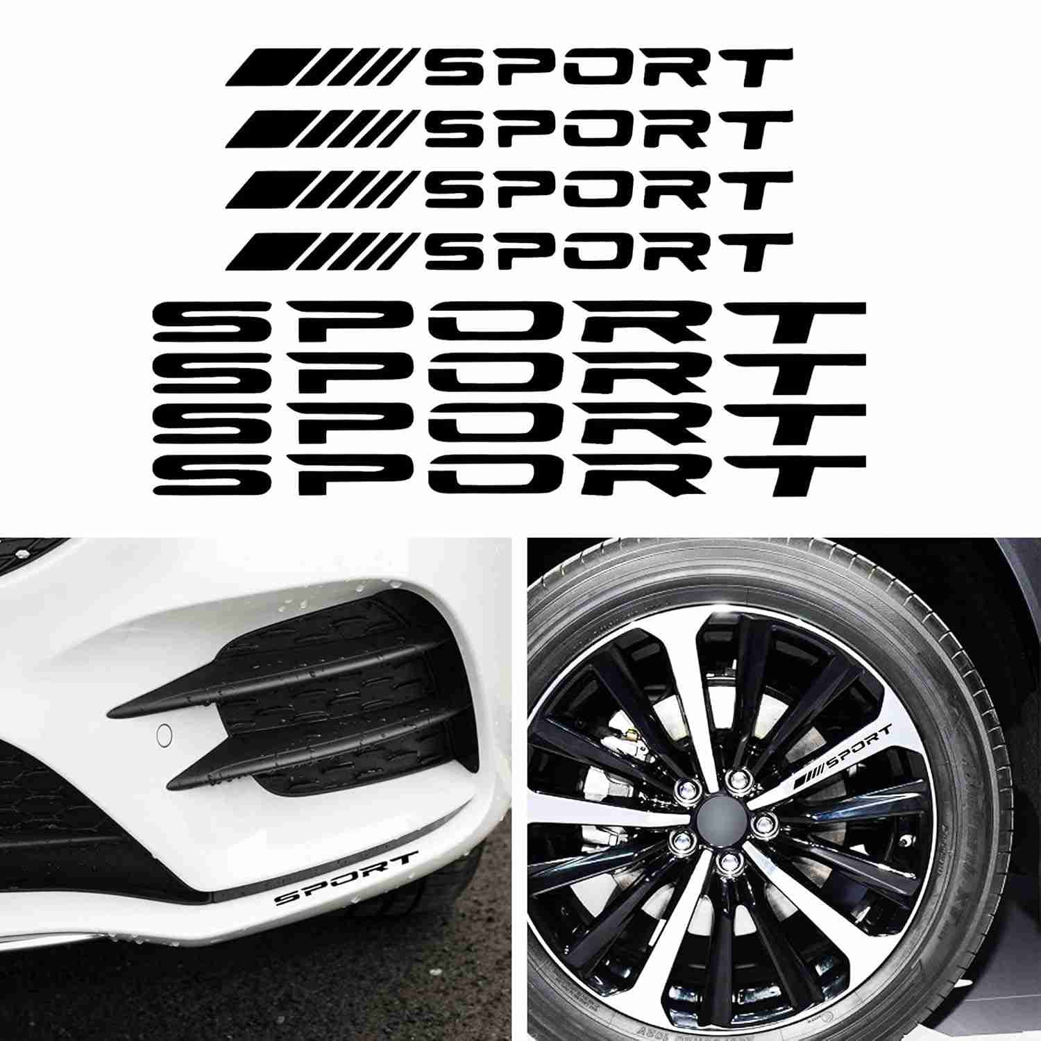 Adesivos Refletivos TOMALL 8 Peças: Estilo Esportivo e Segurança para Seu Carro e Moto