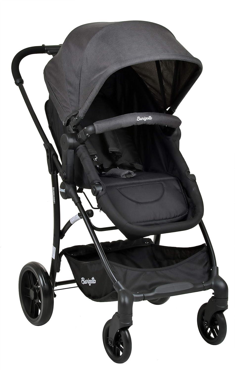 Carrinho de Bebê Burigotto Convert Dark Gray: Conforto e Segurança em Cada Passeio