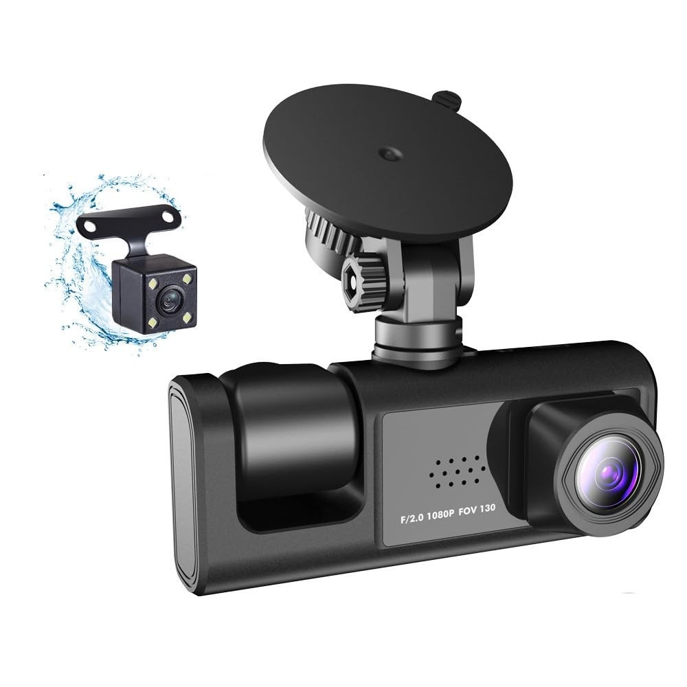 Dash Cam Domary 3 Câmeras: Segurança e Visão Completa do Seu Carro