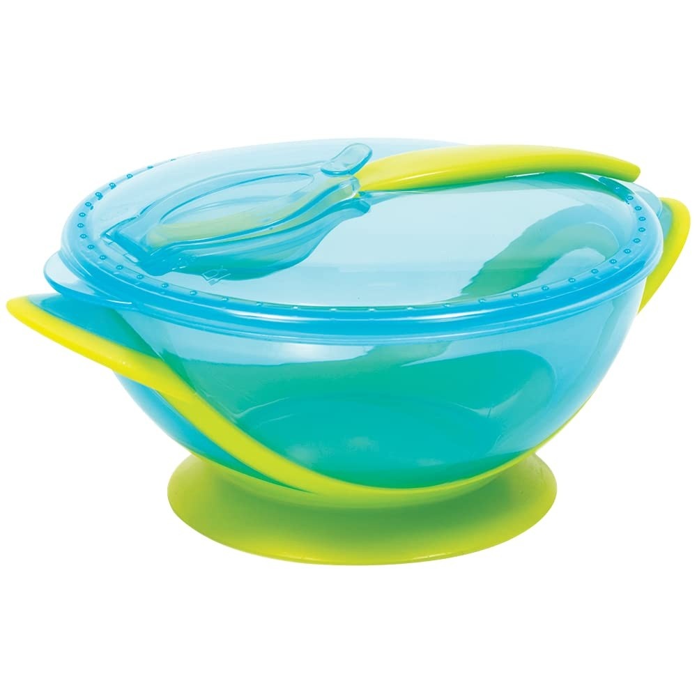 Buba Kit Refeição com Colher Azul - Seguro, Prático e Ideal para Bebês