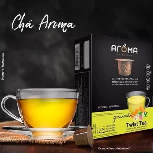 Aroma Selezione Cápsulas De Chá Twist Tea Aroma Compatível Com Nespresso Contém 10 Cápsulas