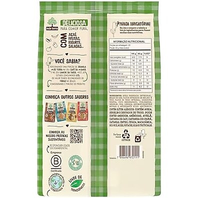 Granola Mãe Terra Frutas & Mel Sem Açúcar 800g