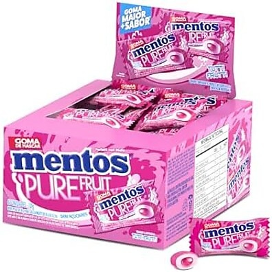 Mentos Pure Fruit: Goma Tutti-Frutti Sem Açúcar (60 Unidades)