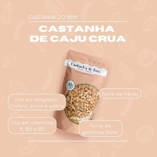 Castanha de Caju Crua sem sal - Castanha do Bem - 1kg
