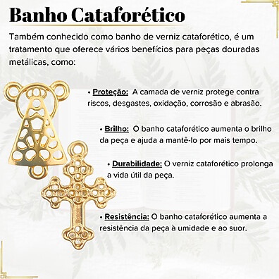 Terço Dourado: Kit Crucifixo e Nossa Senhora