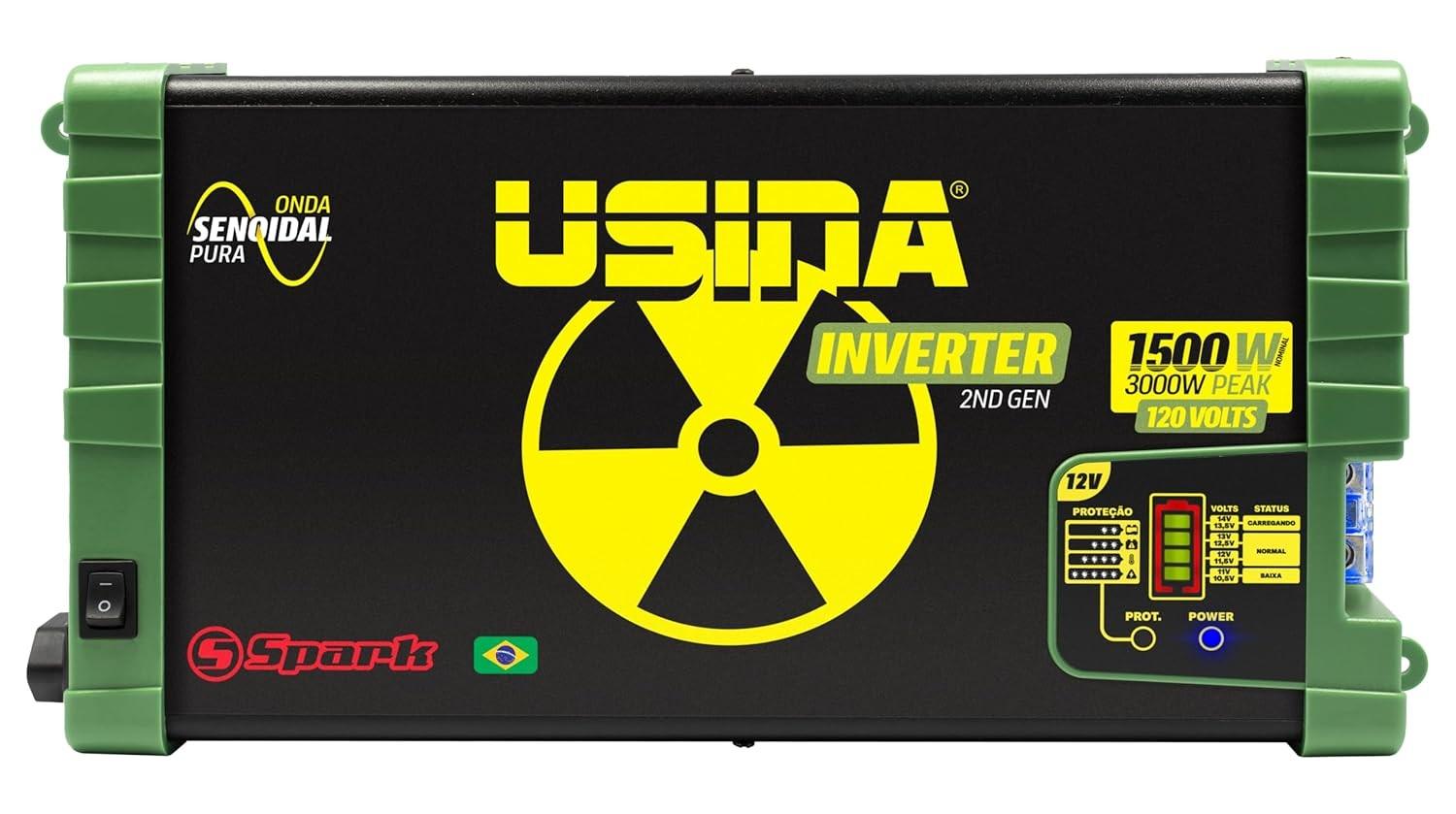 Inversor Usina 1500W Senoidal Pura Off-Grid 12VDC para 120VAC - Energia Confiável!