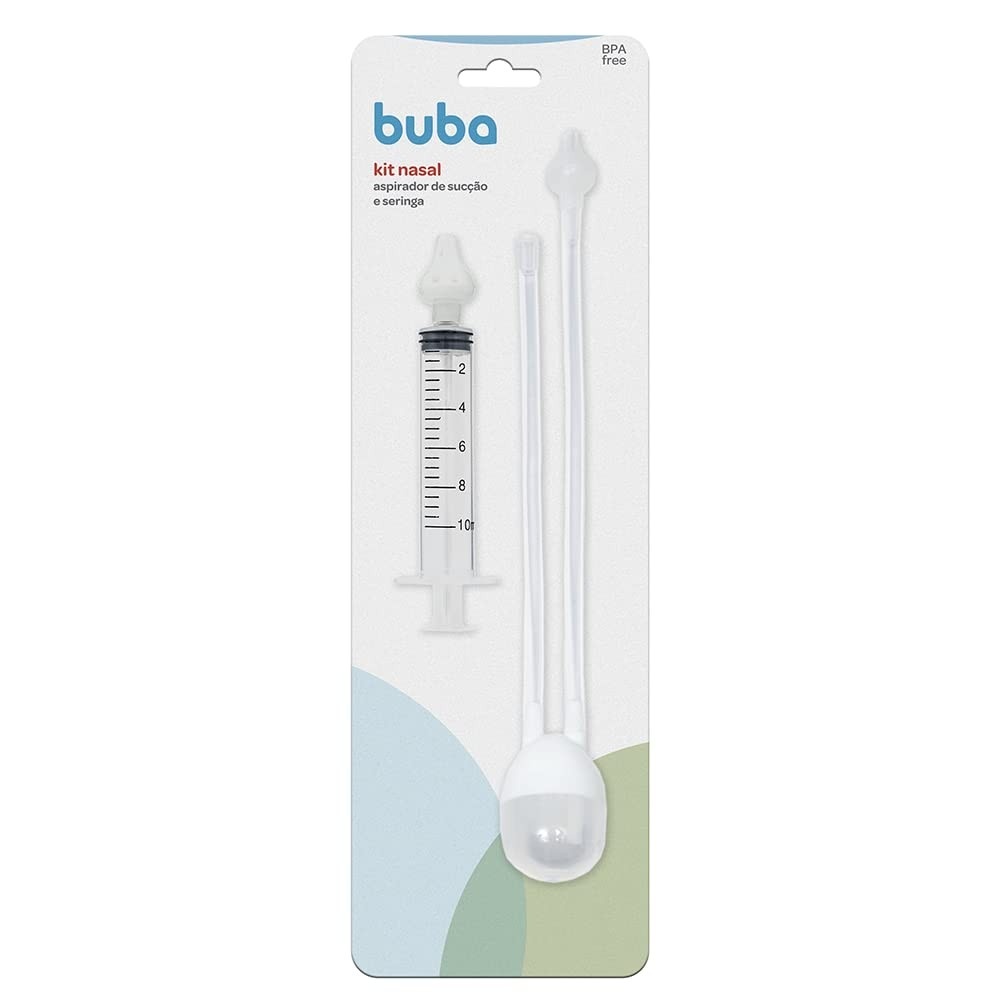 Kit Aspirador Nasal Buba com Seringa - Alívio Confortável para Bebês