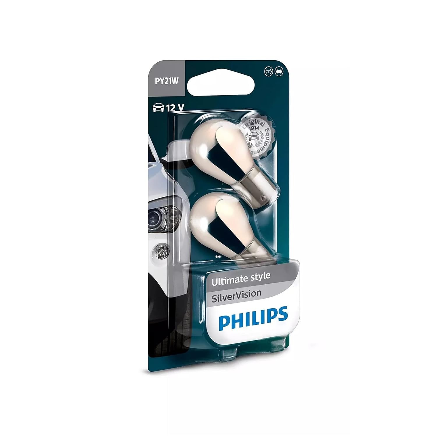 Philips Silver Vision PY21W: Sinalização Ambar Brilhante e Durável para seu Veículo