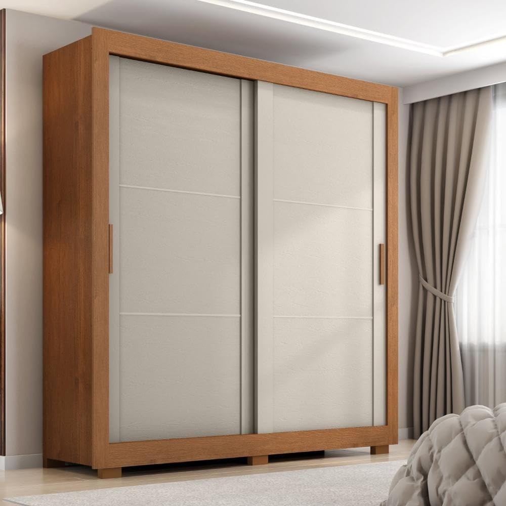 Guarda-roupa Casal 2 Portas 4 Gavetas Titanium Cinamomo/Areia - Organização e Estilo para Seu Quarto