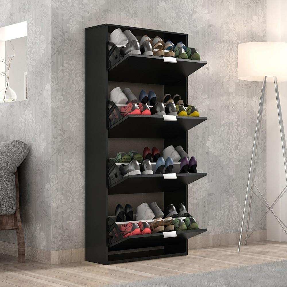 Sapateira Safira 4 Portas Onix - Organize Seu Espaço com Estilo e Funcionalidade