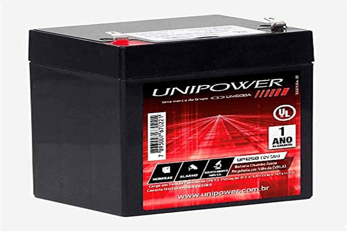 Bateria Unipower 12V 5.0Ah (UP1250) - Potência e Confiabilidade para Seus Equipamentos